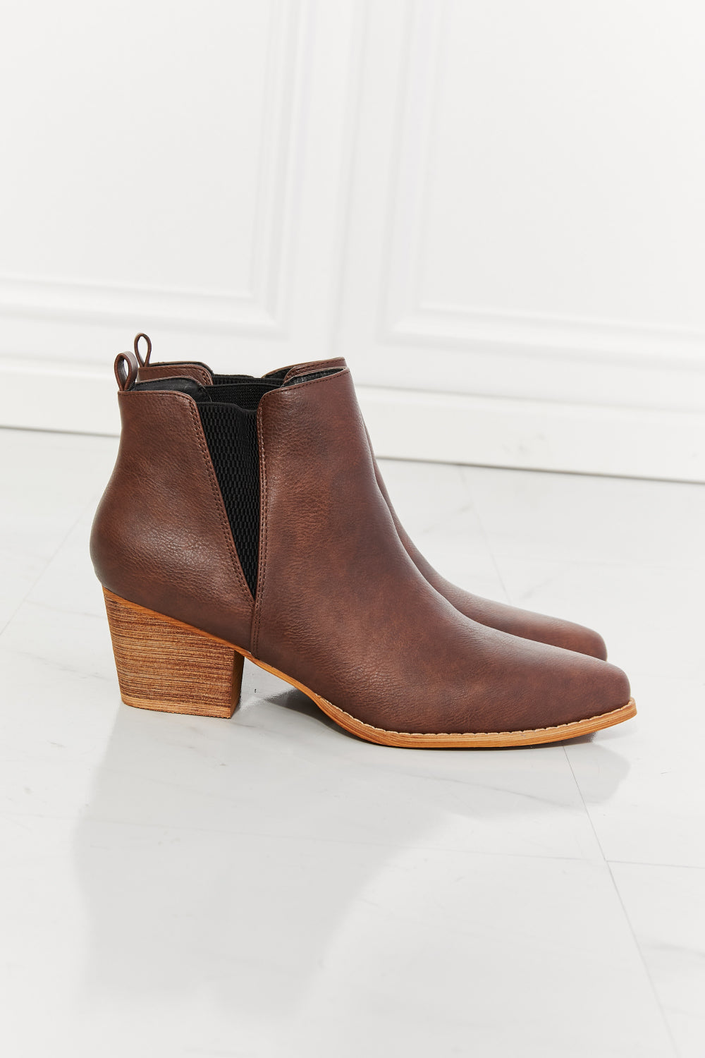 MMShoes Back At It Point Toe Bootie in Chocolate Ins Street