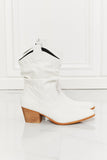 MMShoes Better in Texas Scrunch Cowboy Boots in White Ins Street