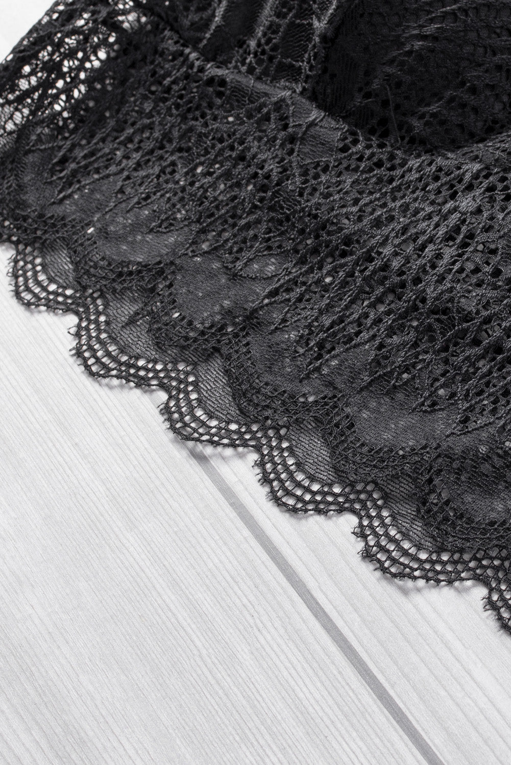 Lace Scalloped Crisscross Strap Bralette Ins Street