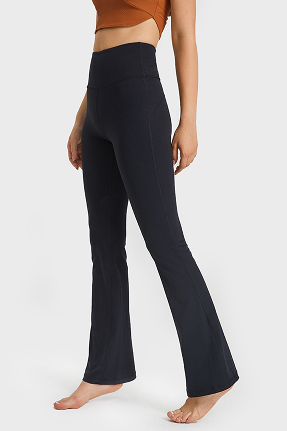 Elastic Waist Flare Yoga Pants Ins Street