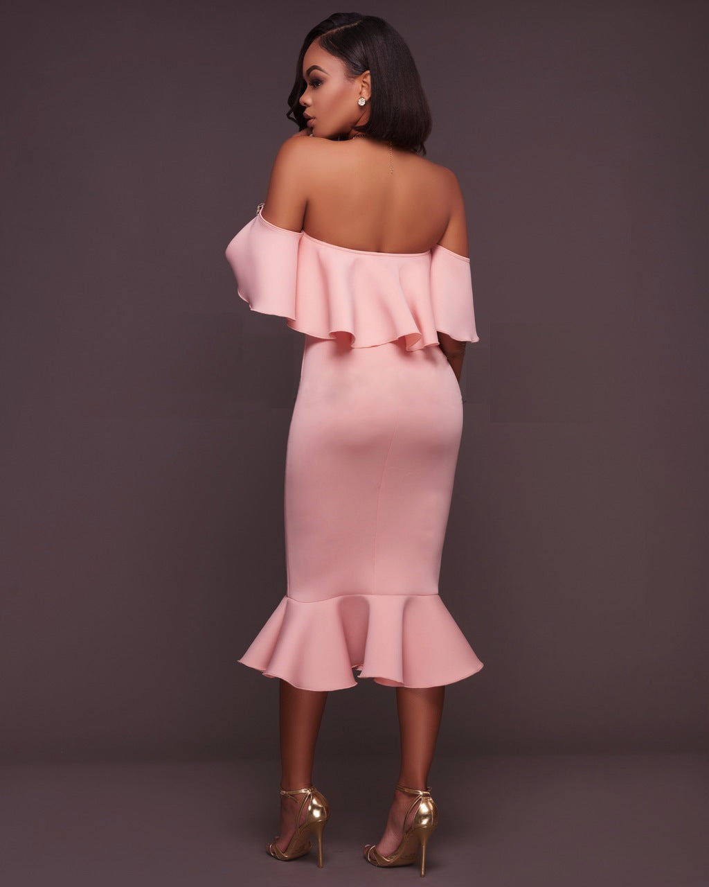 Havana Ruffle Midi Dress - Vintage Mauve - FINAL SALE Ins Street