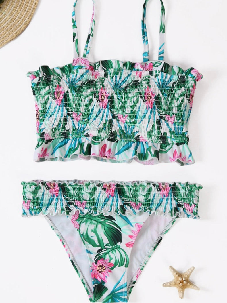 Strapless Halter Print Bikini Swimsuit 2023-03-14 InsStreet