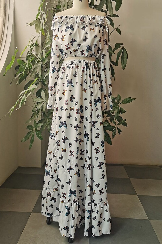Patchwork Animal Skirt Fashion Expansion Women's Two Piece Sets Ins street