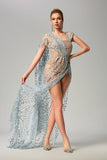 Lyna Split Sequin Maxi Dress - Silver Ins Street