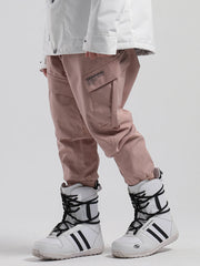 Men's Pink Waterproof Warm Loose Thin Breathable And Wear-Resistant Hip-Hop Double-Board Snowboard Pants Ins Street