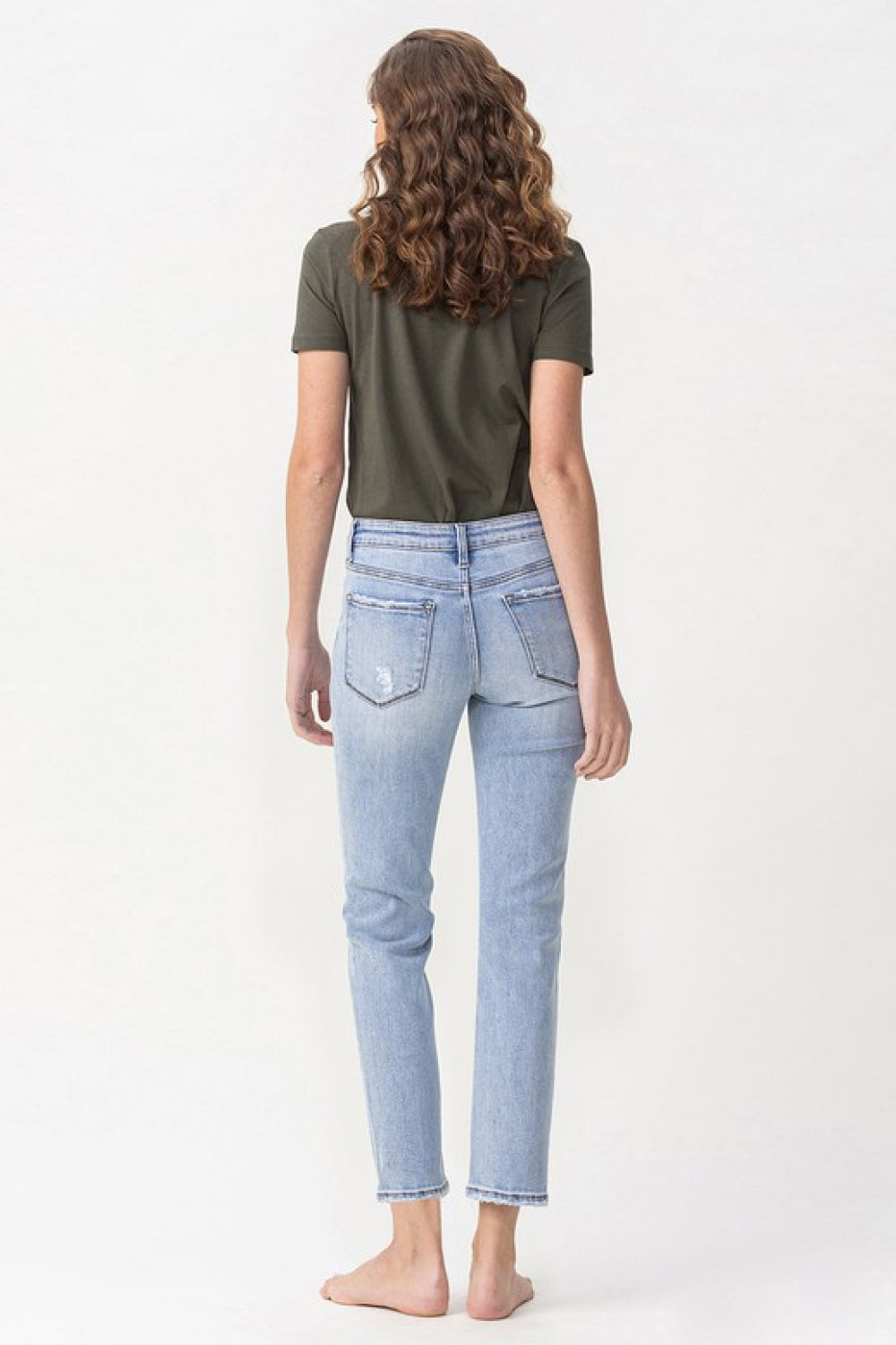 Lovervet Full Size Andrea Midrise Crop Straight Jeans Ins Street