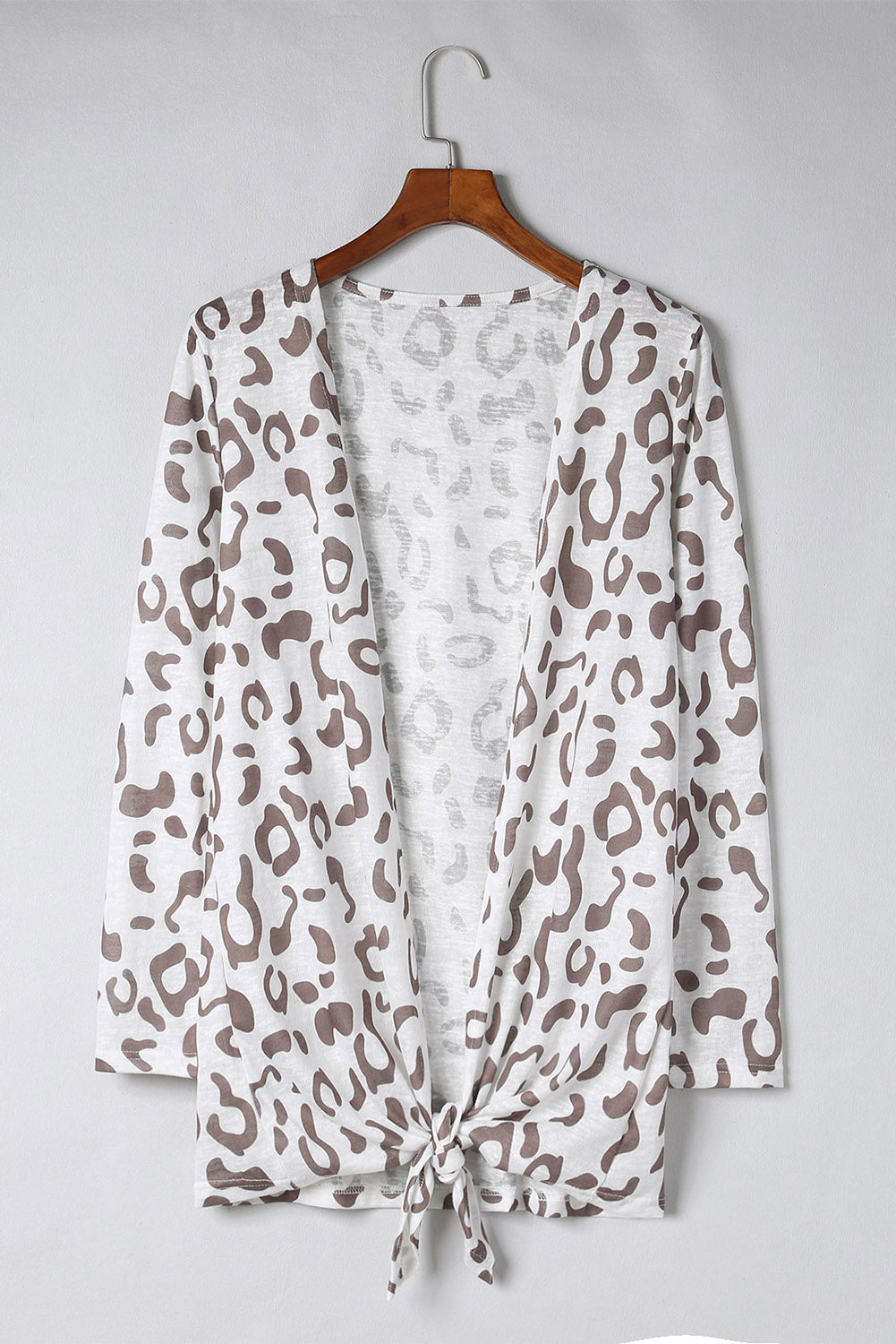 Leopard Long-Sleeve Open Front Cardigan Ins Street