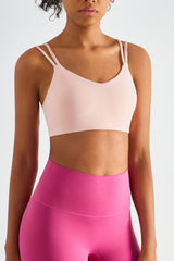 Double-Strap Sports Bra with Removable Padding Ins Street