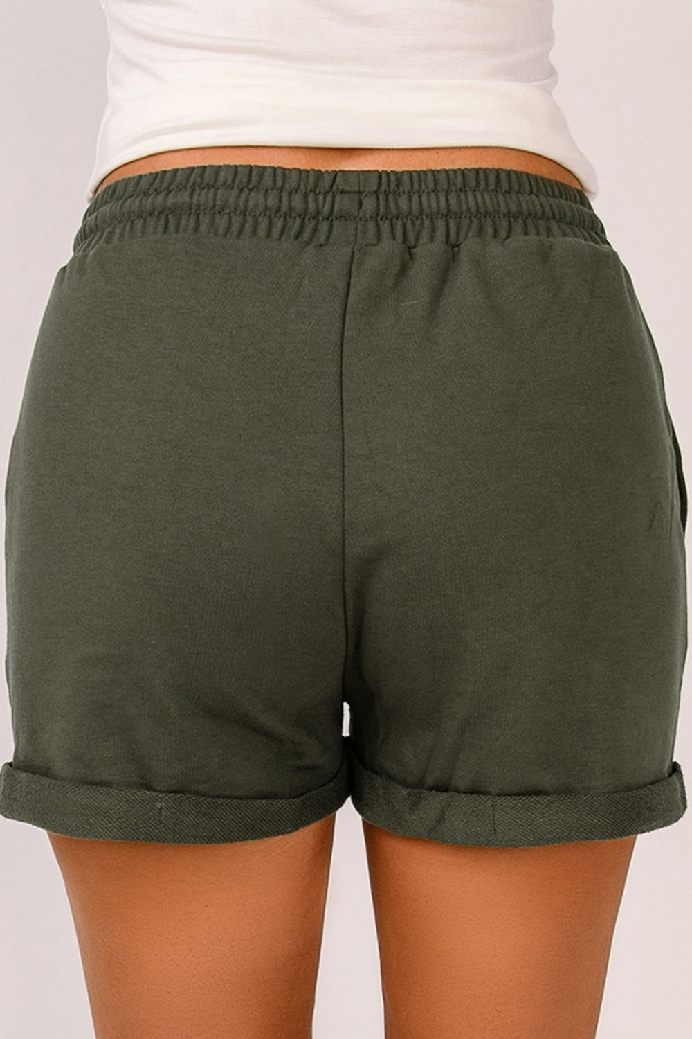 Drawstring Cuffed Shorts with Pockets Ins Street