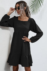 Knot Back Square Neck Dress Ins Street