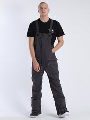 Dark Grey Overalls Snowboard Ski Bibs Pants Ins Street