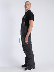 Dark Grey Overalls Snowboard Ski Bibs Pants Ins Street