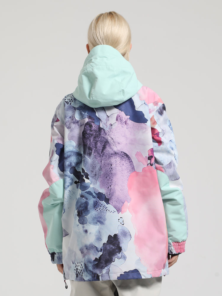 Colorblock Pullover Ski Jacket Ins Street