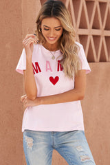 MAMA Heart Graphic Tee Ins Street