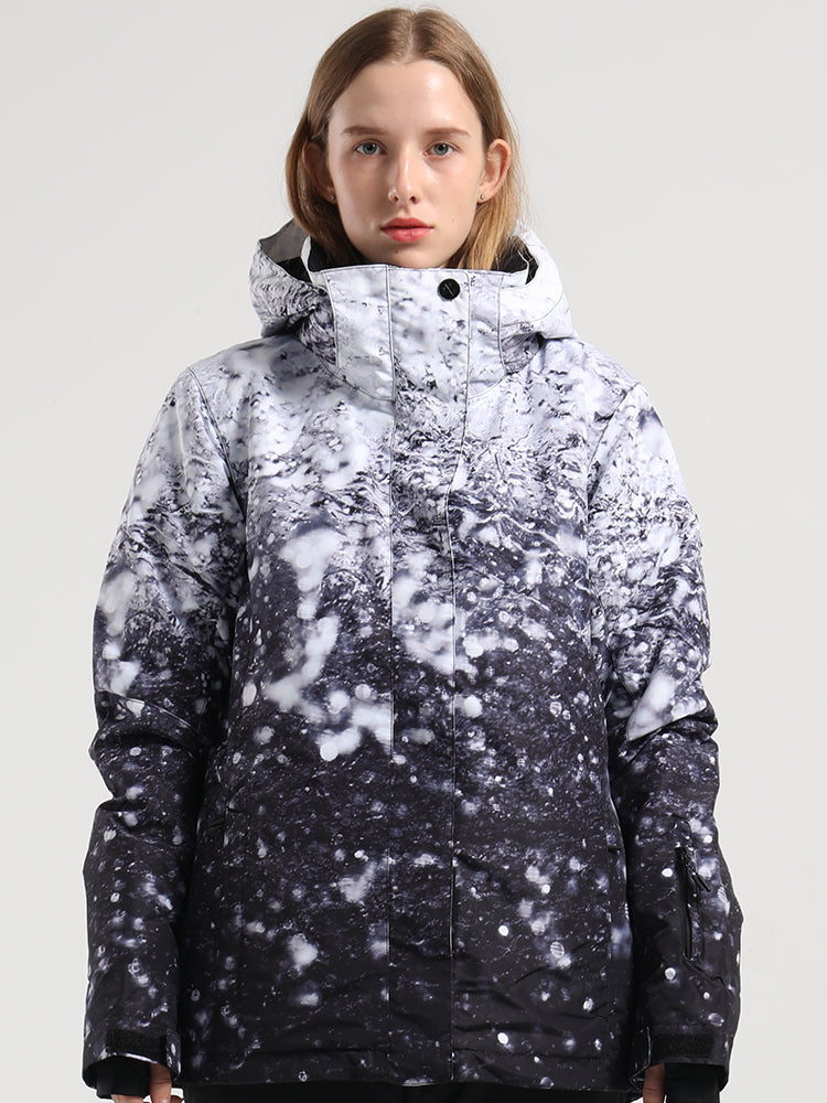 Water Drops Colorful Snowboard Ski Jackets Ins Street