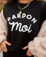 Pardon Moi Cotton Blend Tee Ins Street