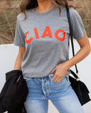 Red Ciao Cotton Blend Tee Ins Street