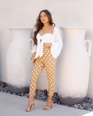 Adelaide Cotton Blend High Rise Polka Dot Pants TOBY-001