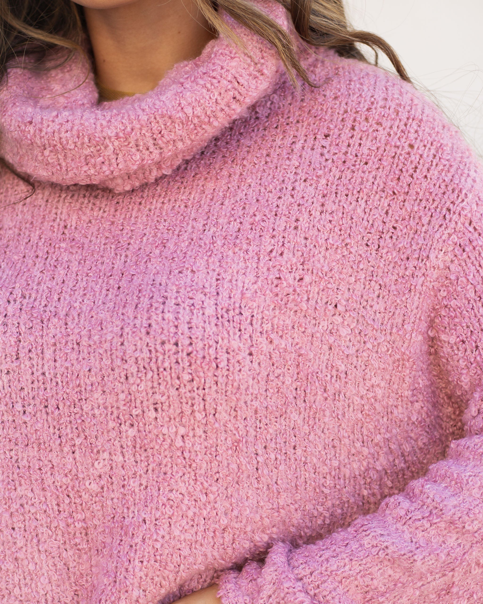 Yuletide Cowl Neck Knit Sweater - Plum Ins Street