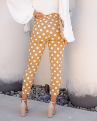 Adelaide Cotton Blend High Rise Polka Dot Pants TOBY-001