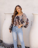 Infinite Florals Smocked Balloon Sleeve Blouse - FINAL SALE Ins Street