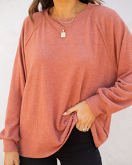 Quinley Knit Raglan Top - Brick Ins Street