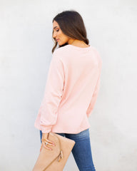 Heads Up Cotton Blend Raglan Pullover - Blush Ins Street