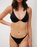 Vitamin Sea Strappy Bikini Bottom - Black Ins Street