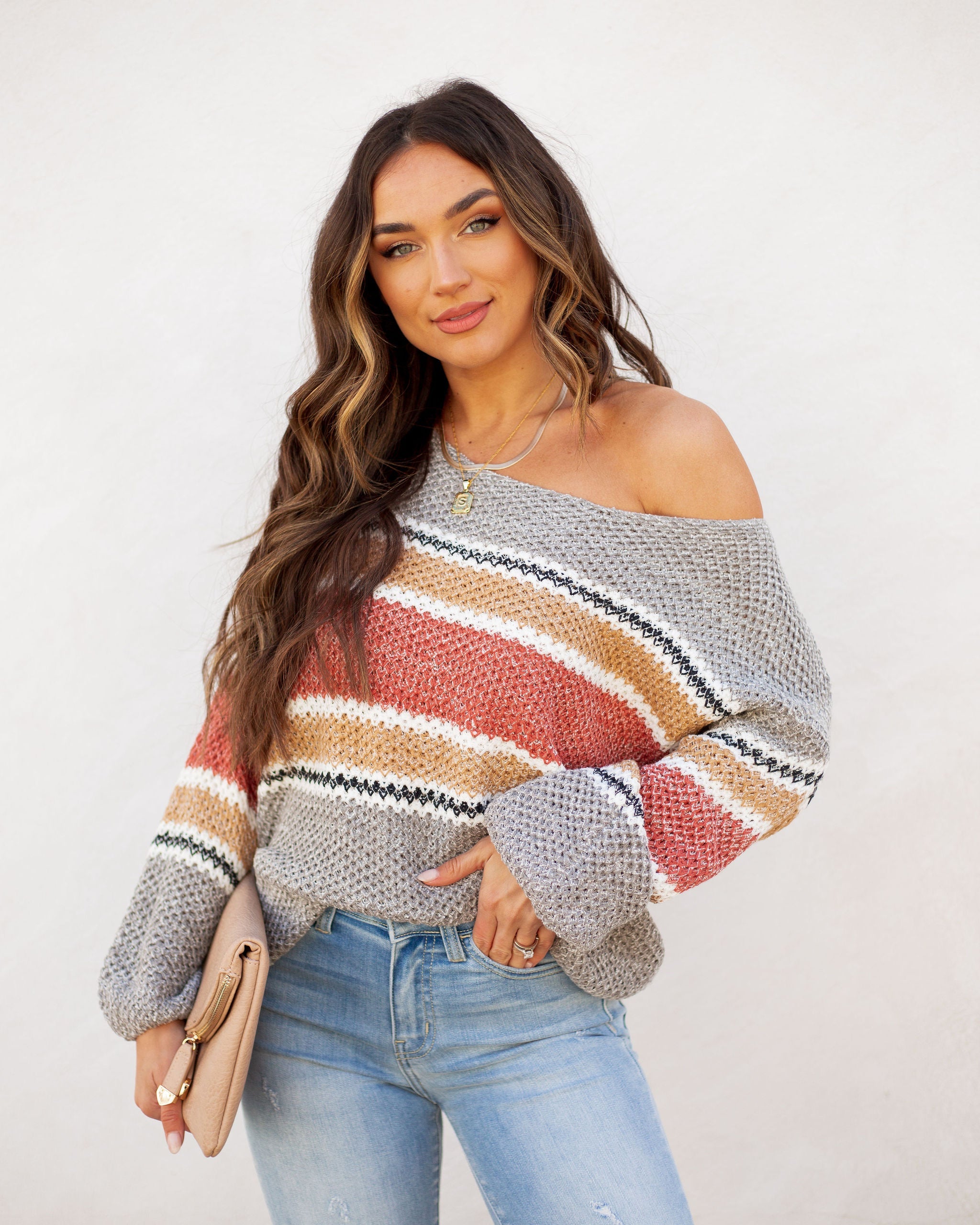 Guidance Cotton Blend Striped Sweater Ins Street