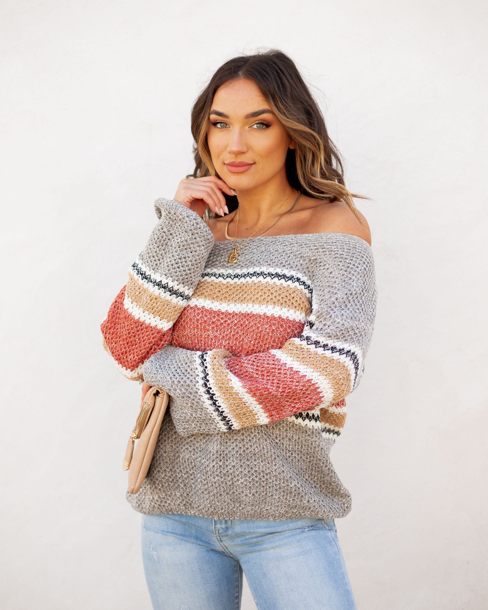 Guidance Cotton Blend Striped Sweater Ins Street