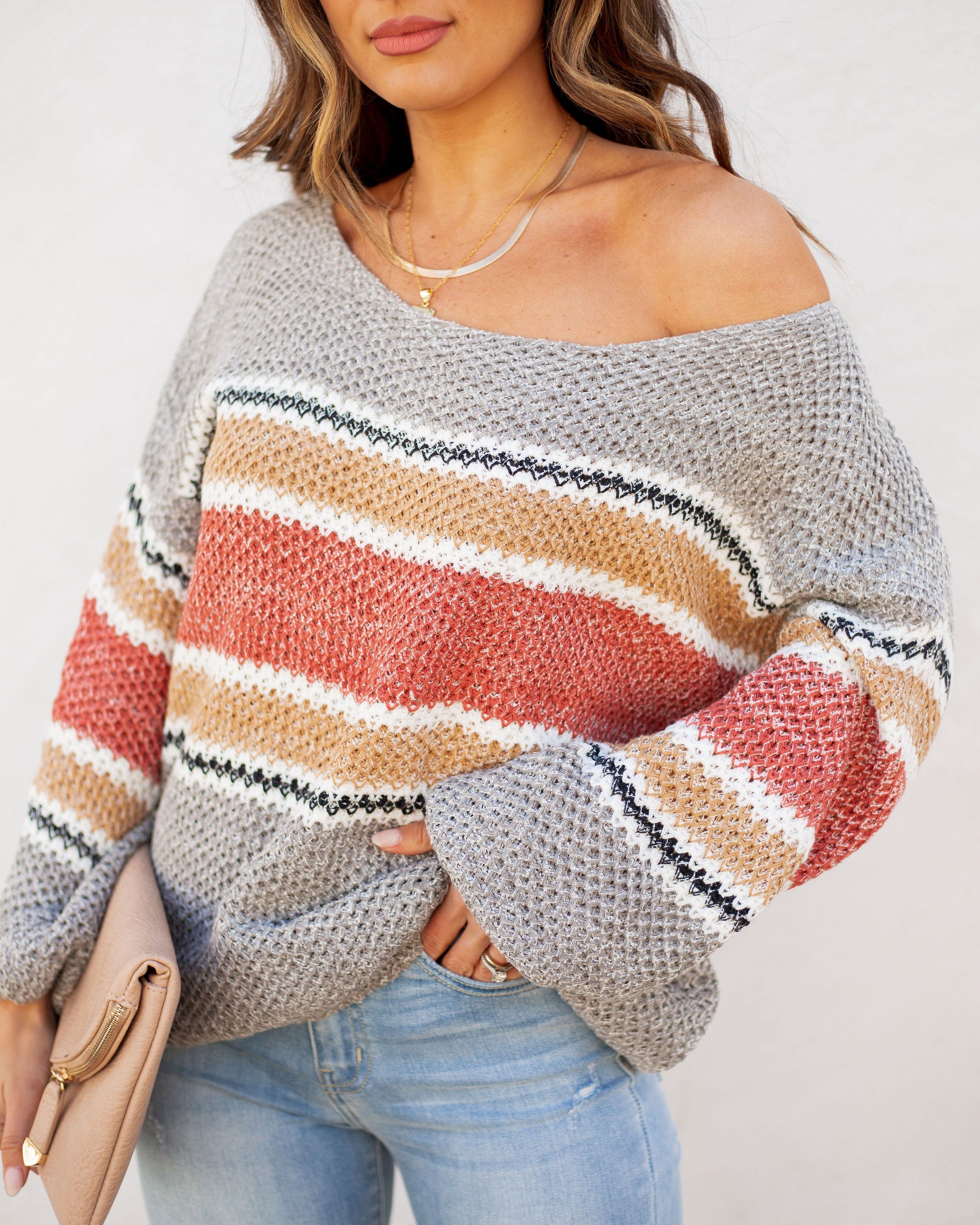 Guidance Cotton Blend Striped Sweater Ins Street