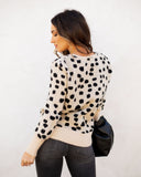 Bambi Spotted Knit Sweater - Cream InsStreet