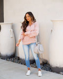 Nixie Cotton + Modal Half Zip Pullover - Light Clay Ins Street