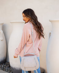 Nixie Cotton + Modal Half Zip Pullover - Light Clay Ins Street