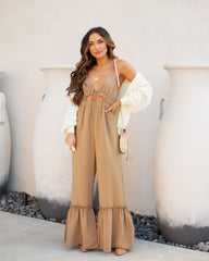 Give A Little Cutout Ruffle Tie Jumpsuit Ins Street