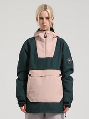 Colorblock Pullover Ski Jacket Ins Street