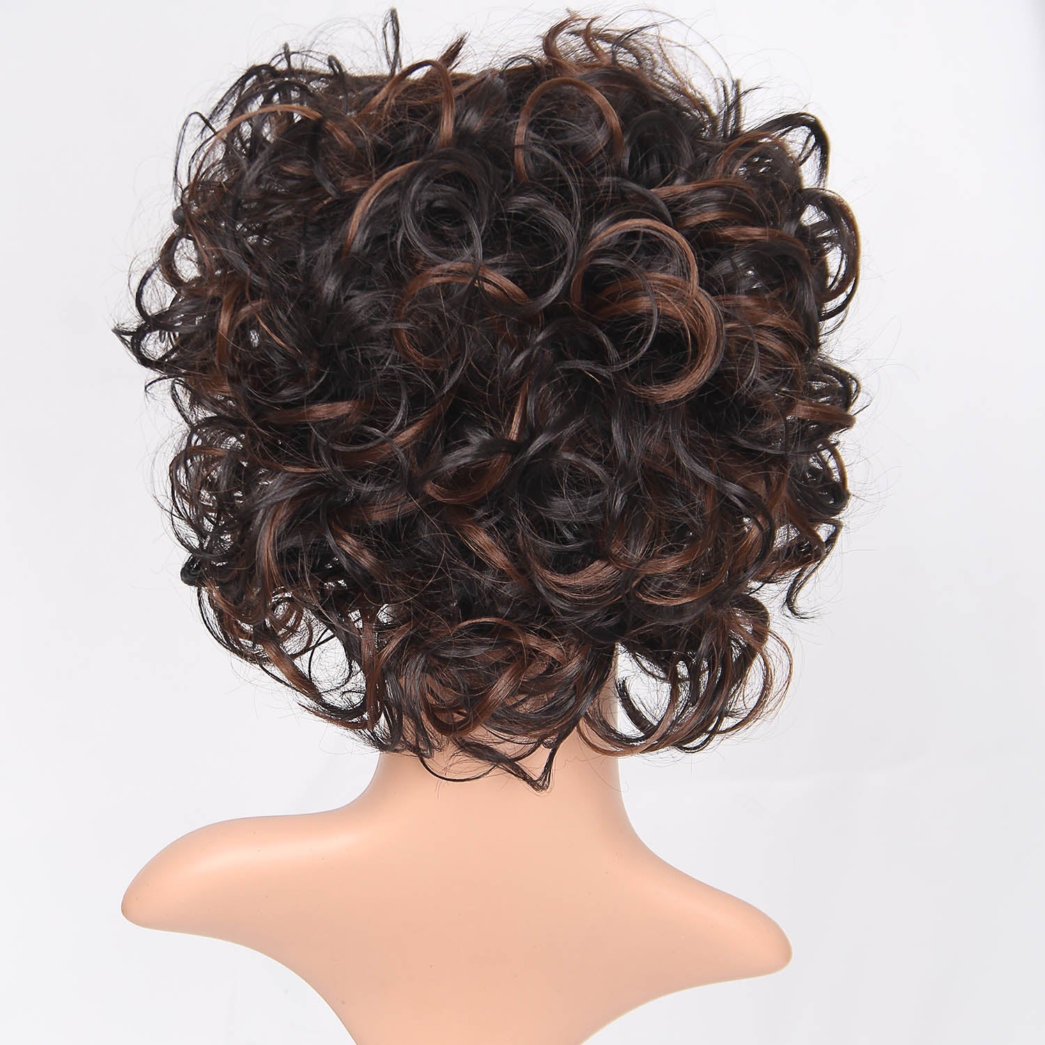 Women's short curly hair wig headgear Ins street