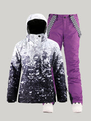 Mountain Freeze Colorful Print Waterproof Winter Snowboard Suit Ins Street