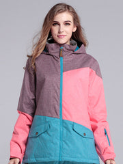 Warm Thermal Waterproof Windproof Colorful Ski Jacket Ins Street