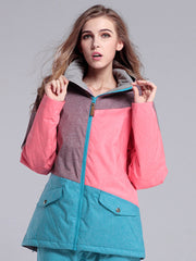 Warm Thermal Waterproof Windproof Colorful Ski Jacket Ins Street