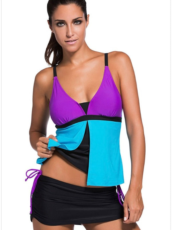 Strapless Halter Skirt Split Swimsuit 2023-03-14 InsStreet