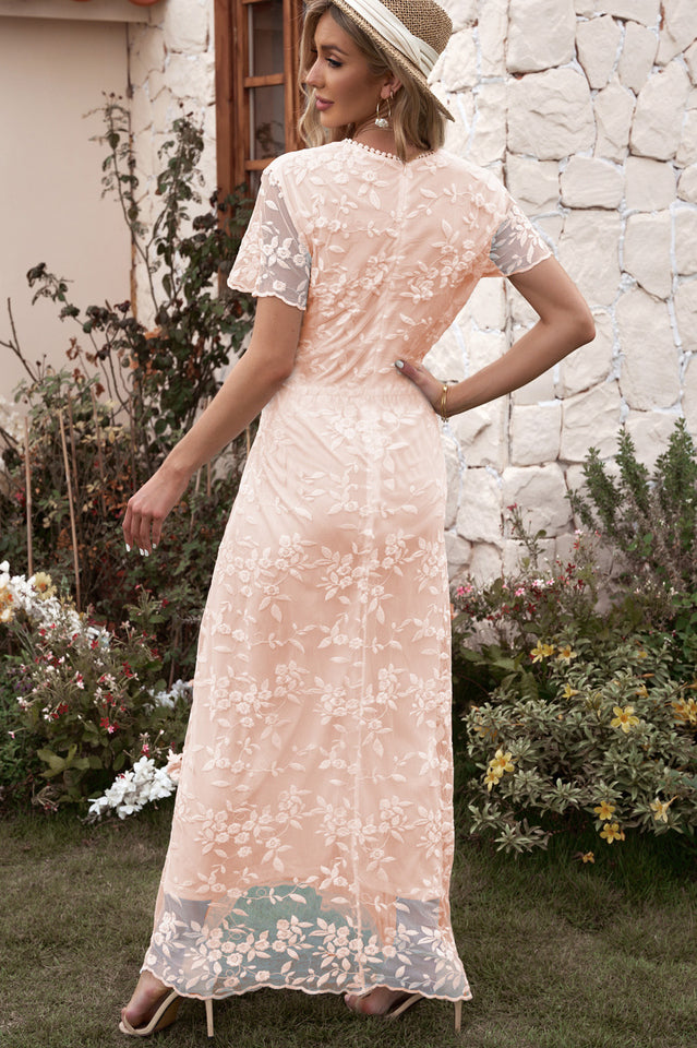 Emma Boho Floral Lace Maxi Dress INS STREET