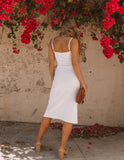 Scarlett Ribbed Knit Midi Dress - White Ins Street