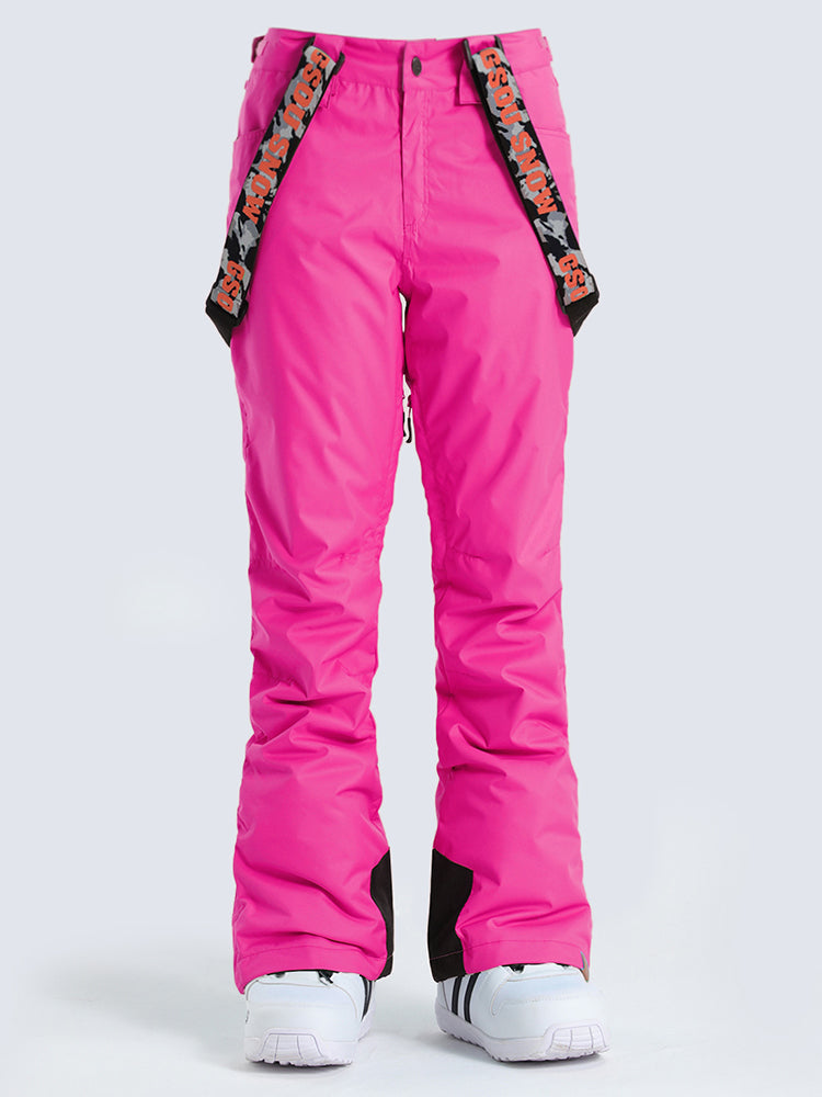 Rose Thermal Warm High Waterproof Windproof Snowboard Ski Pants Ins Street