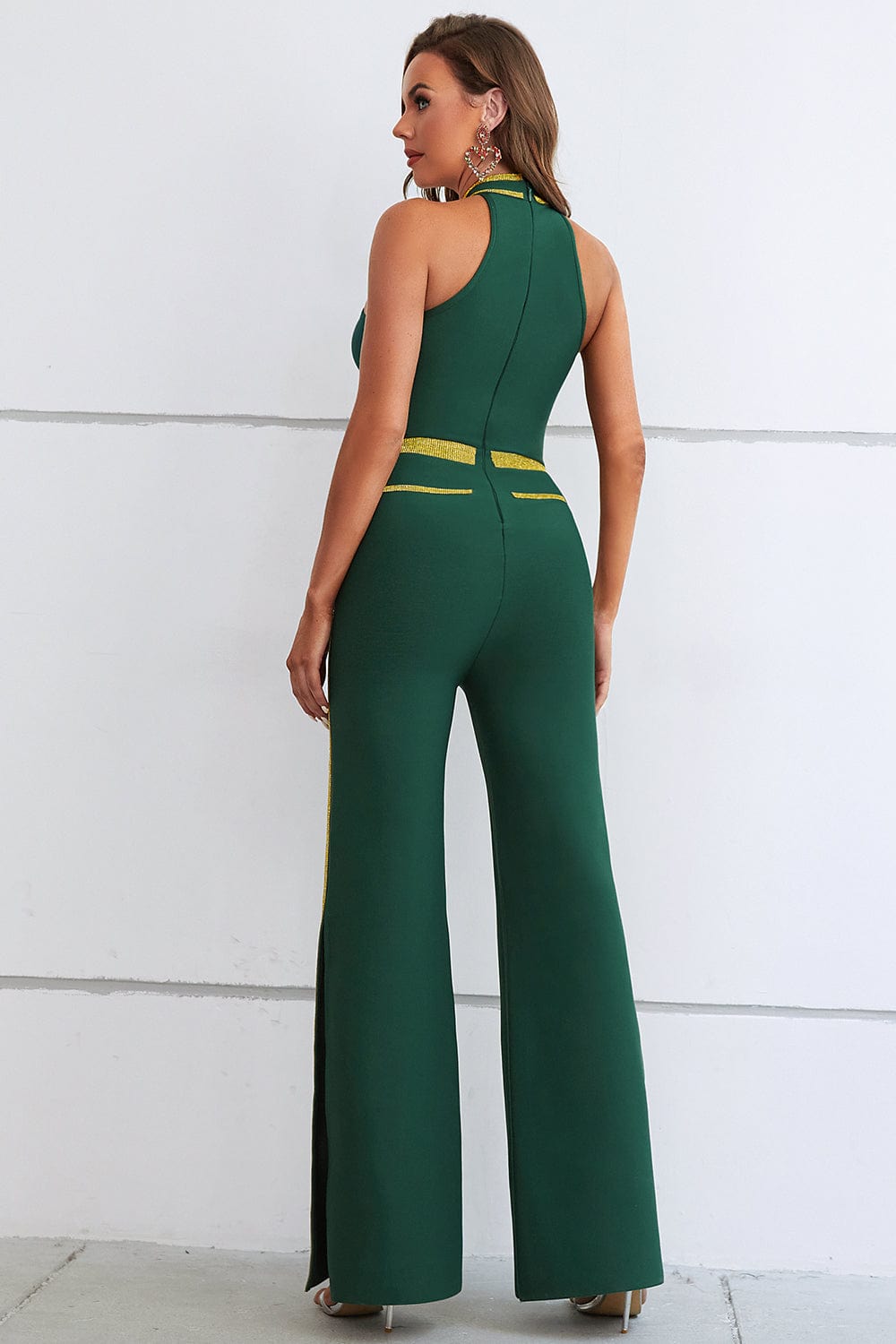 Hanny Trend High Neck Bandage Jumpsuit Ins Street