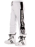 New White Ski Pants Thin Version Of The Veneer Double Board Warm Beam Foot Ski Pants Waterproof Wear-Resistant Professional Beam Leg Ski Pants Ins Street