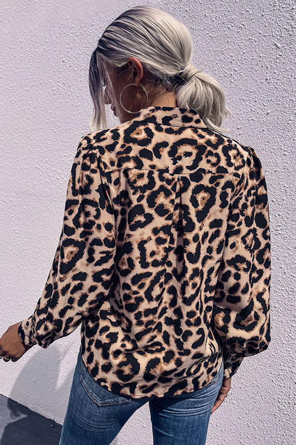 Leopard Printed Button Down Blouse Ins Street
