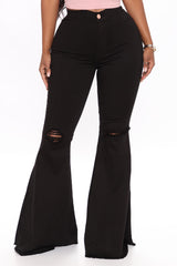 Mystery Solved Extreme Bell Bottom Jeans - Black Ins Street