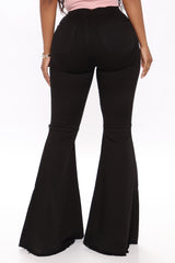 Mystery Solved Extreme Bell Bottom Jeans - Black Ins Street