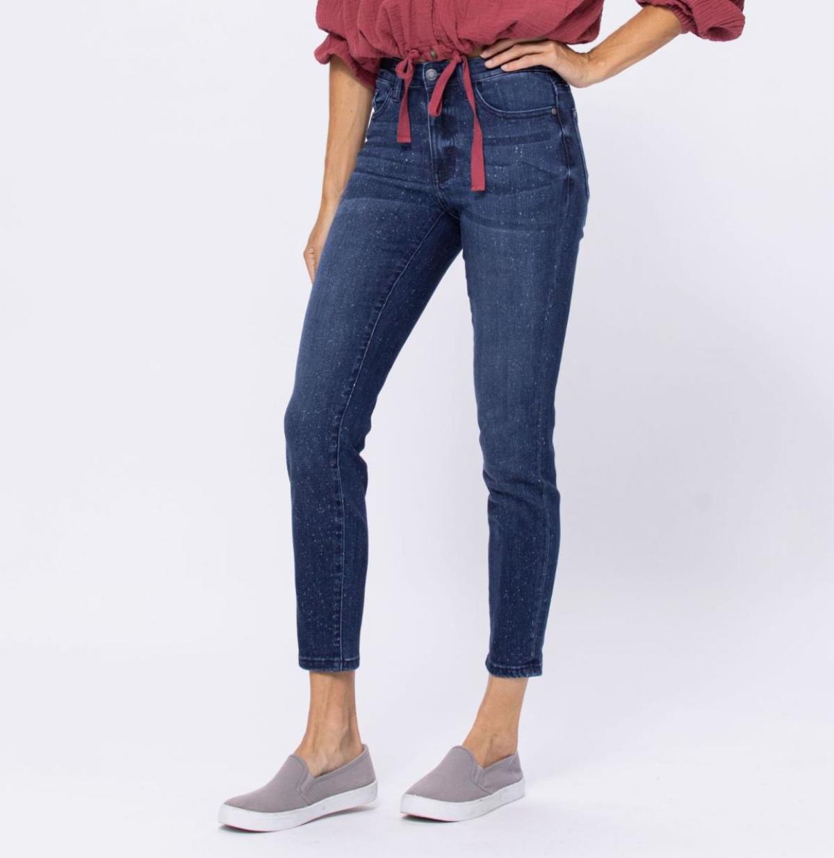 Spots Mid-Rise Mineral Wash Relaxed Jeans Ins Street